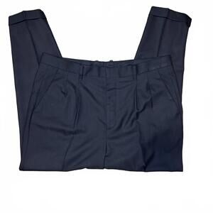 ALLSAINTS Lanark Pleated Wool Blend Black Trousers Slacks – Size 34W x 25L